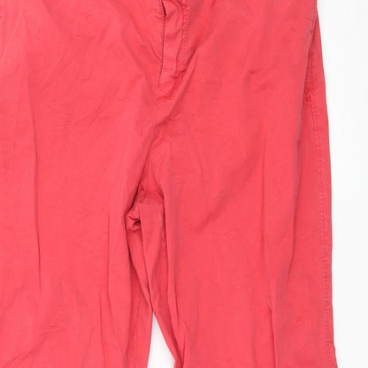 Womens UK Size 32 in Preworn Regular Fit Cropped Pink Trousers