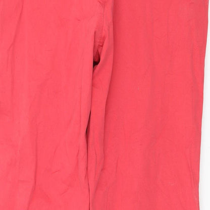 Womens UK Size 32 in Preworn Regular Fit Cropped Pink Trousers