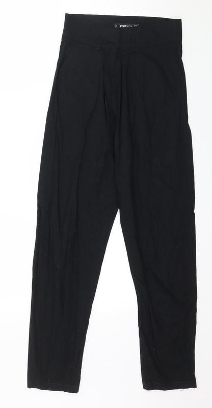 Womens UK Size XS FB Sister Regular Fit  Black Trousers
