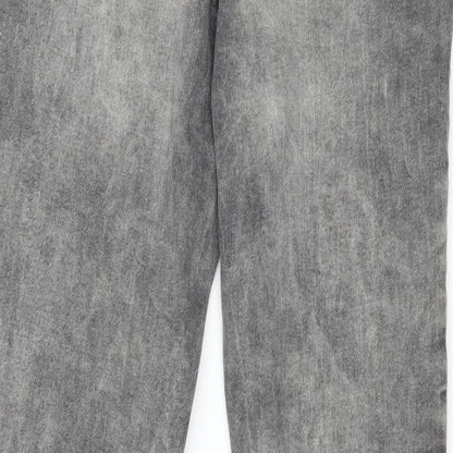 Denim & Co. Womens Grey  Denim Skinny Jeans Size 10 L25 in - Acid Wash