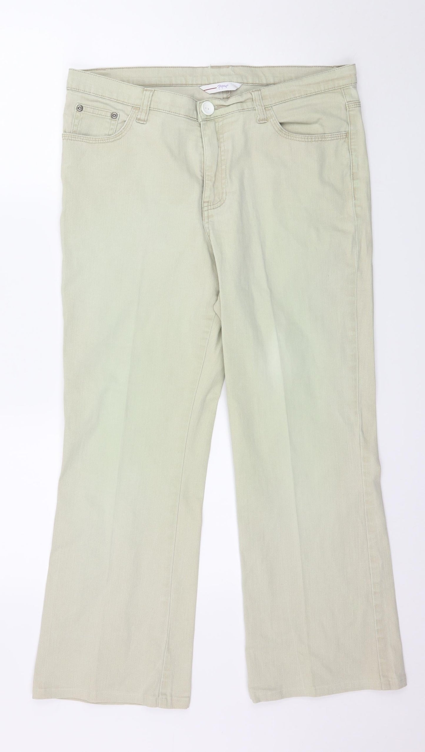 Womens UK Size 36 in Papaya Regular Fit Straight Green Jeans