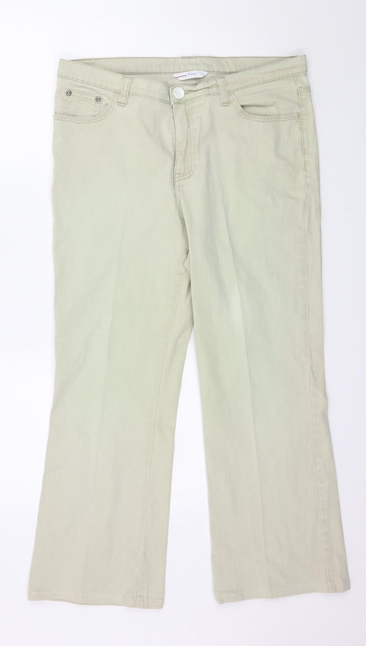 Womens UK Size 36 in Papaya Regular Fit Straight Green Jeans