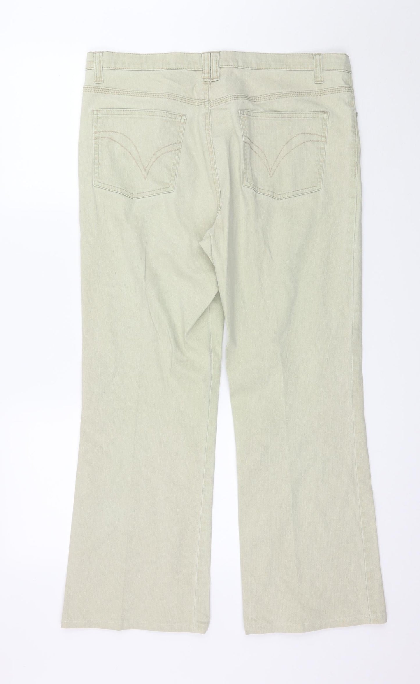 Womens UK Size 36 in Papaya Regular Fit Straight Green Jeans