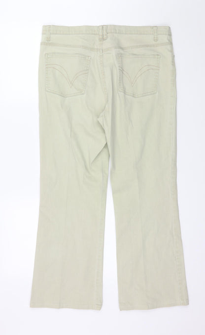 Womens UK Size 36 in Papaya Regular Fit Straight Green Jeans