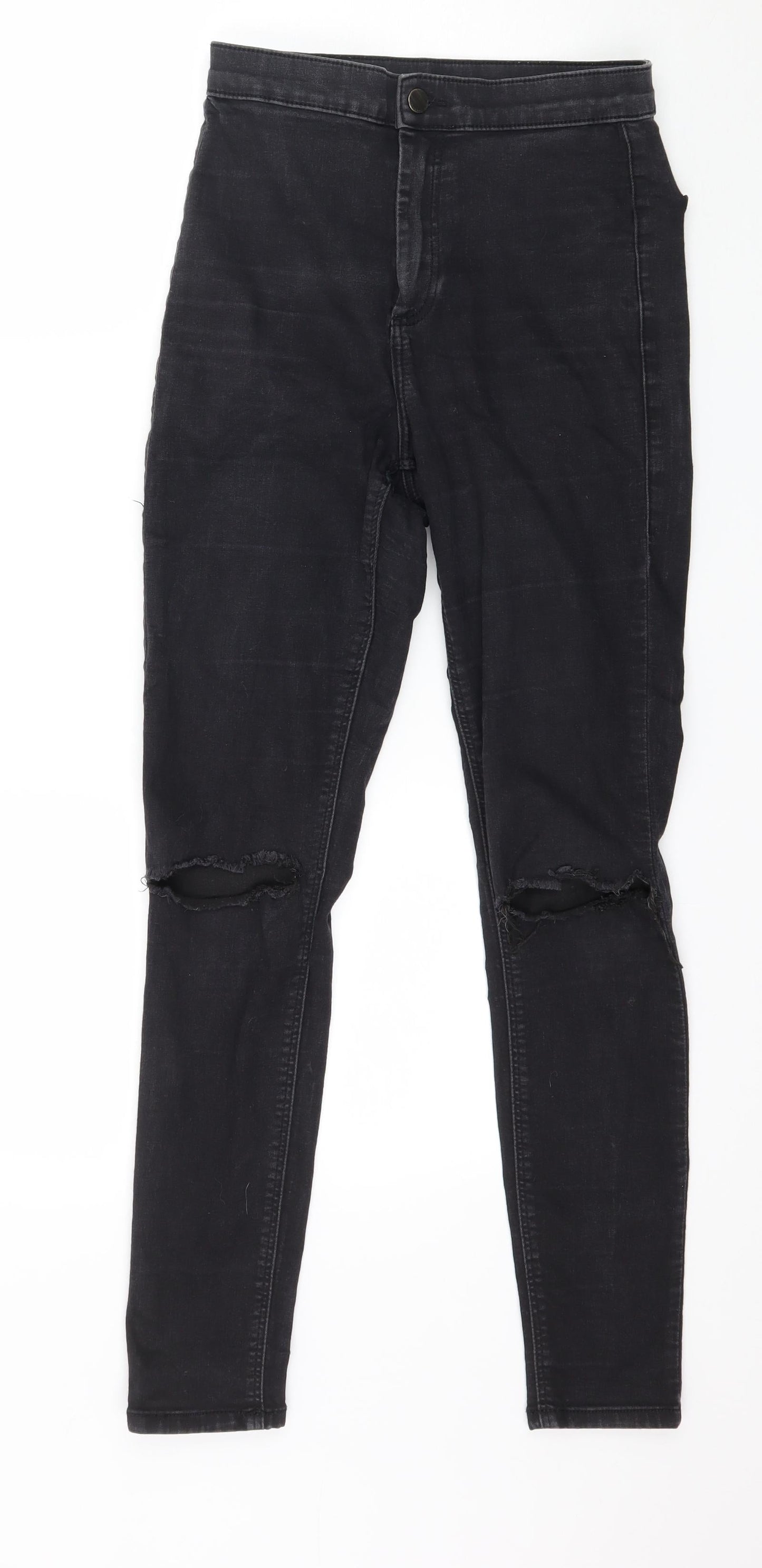 Topshop Womens Black  Denim Skinny Jeans Size 28 in L29 in