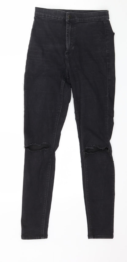 Topshop Womens Black  Denim Skinny Jeans Size 28 in L29 in