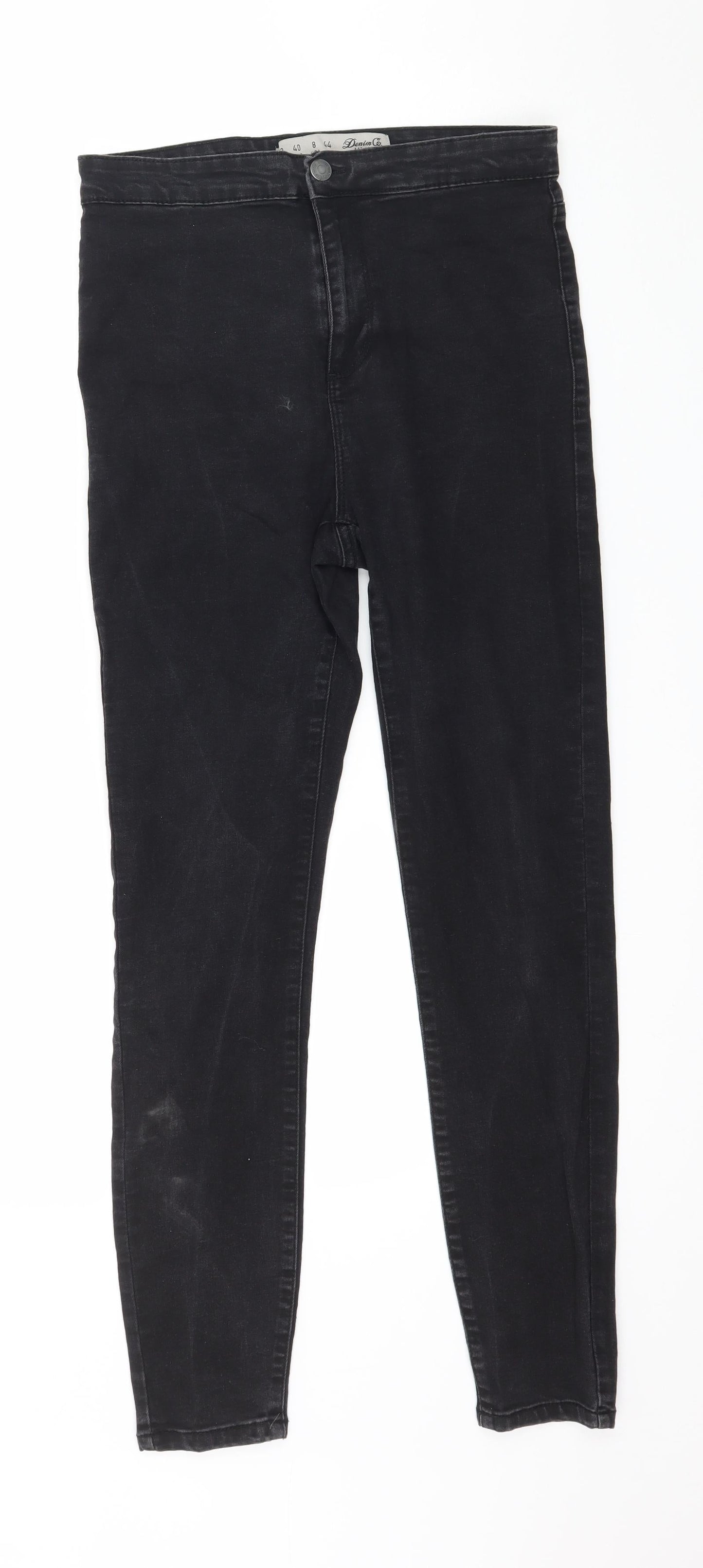 Denim & Co. Womens Black  Denim Skinny Jeans Size 12 L28 in