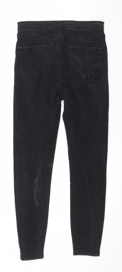 Denim & Co. Womens Black  Denim Skinny Jeans Size 12 L28 in