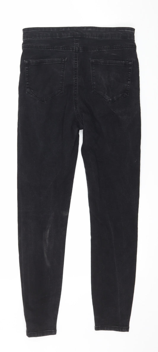 Denim & Co. Womens Black  Denim Skinny Jeans Size 12 L28 in