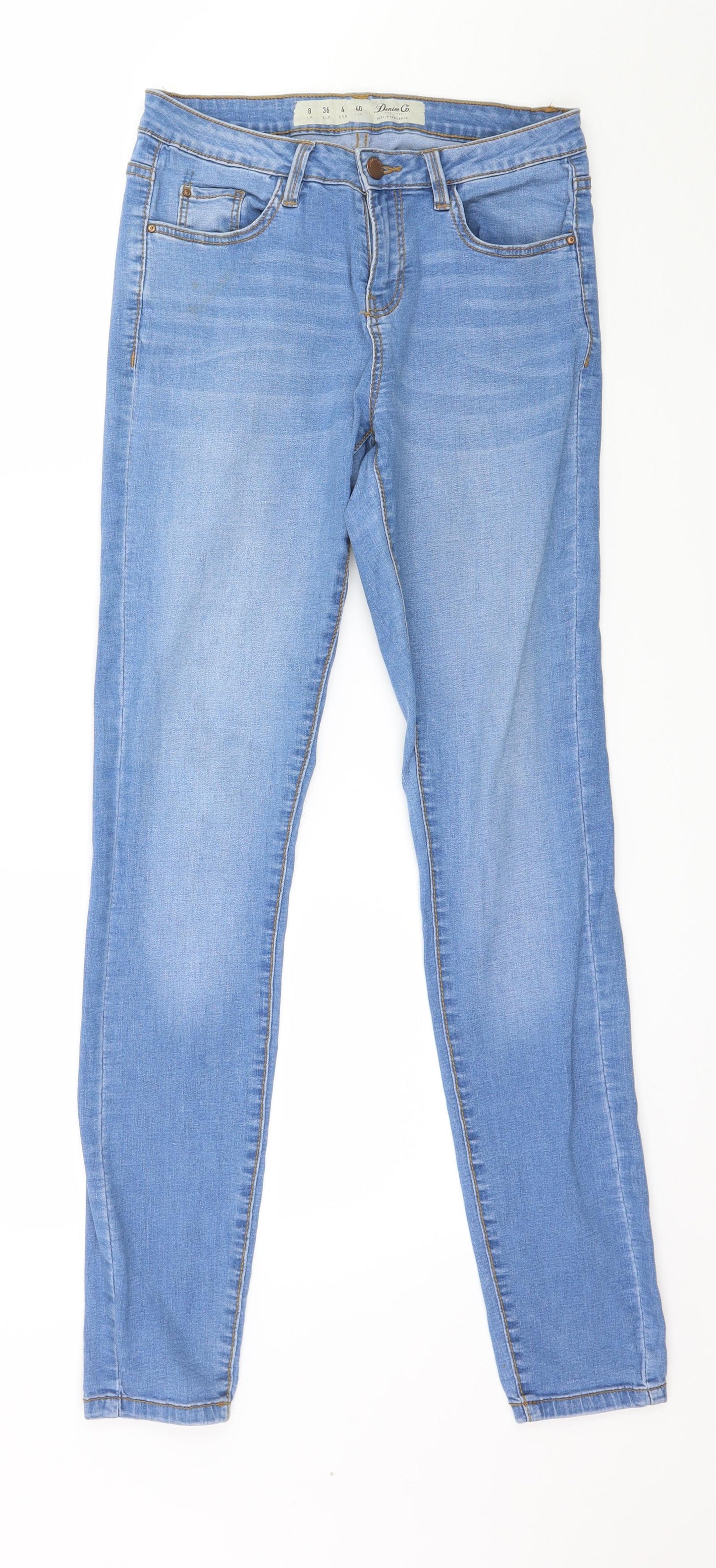 Denim & Co. Womens Blue  Denim Skinny Jeans Size 8 L29 in