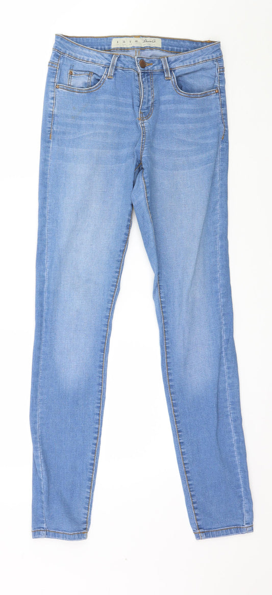 Denim & Co. Womens Blue  Denim Skinny Jeans Size 8 L29 in