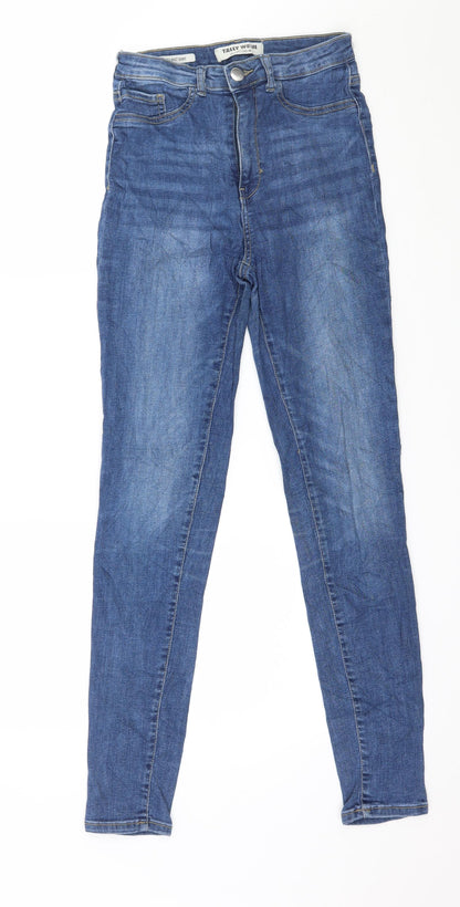 Womens UK Size 10 TALLY WEiJL Regular Fit Skinny Blue Jeans