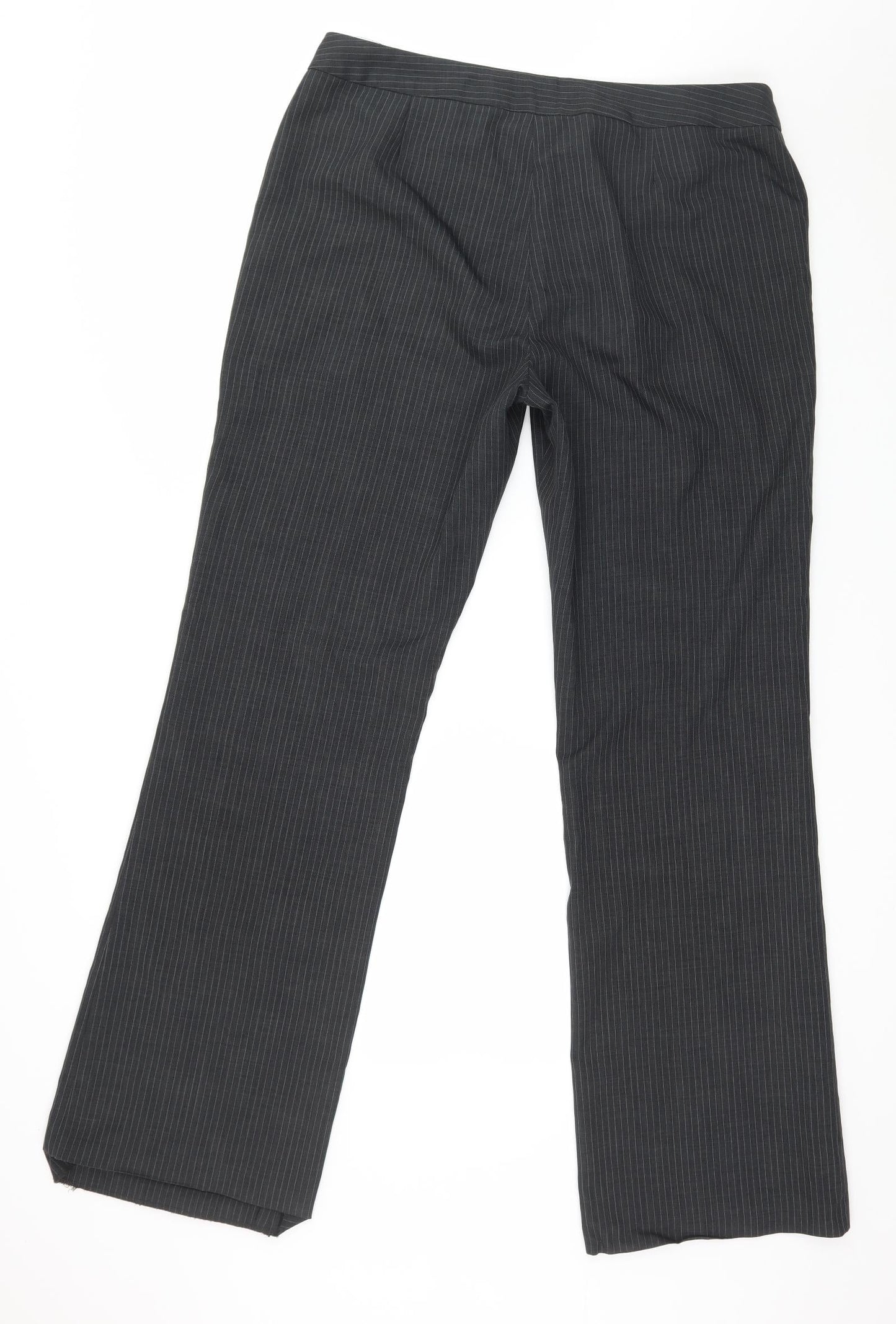 George Womens Grey Striped  Trousers  Size 14 L32 in