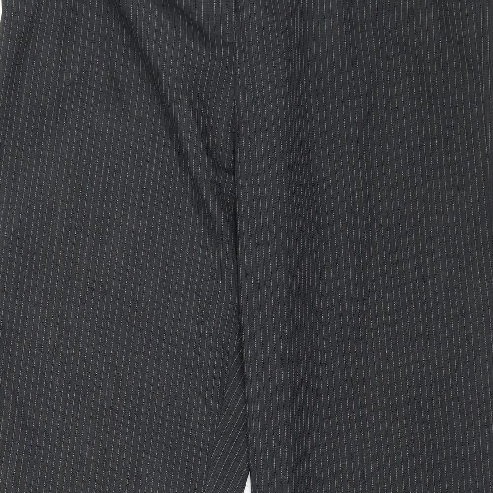 George Womens Grey Striped  Trousers  Size 14 L32 in