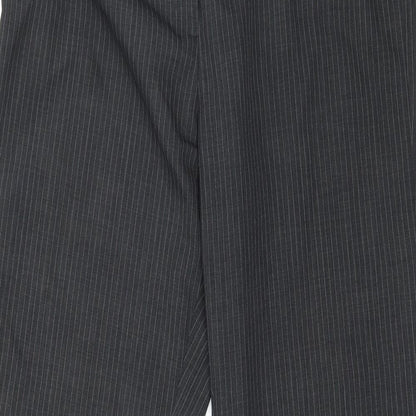 George Womens Grey Striped  Trousers  Size 14 L32 in