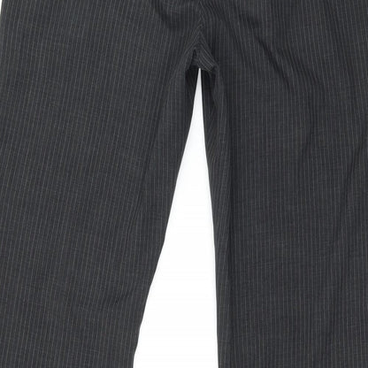 George Womens Grey Striped  Trousers  Size 14 L32 in