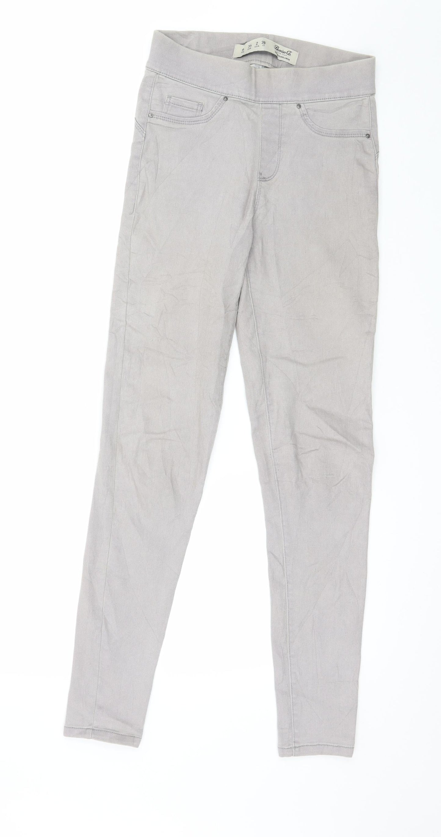 Denim & Co. Womens Grey  Denim Jegging Jeans Size 6 L29 in