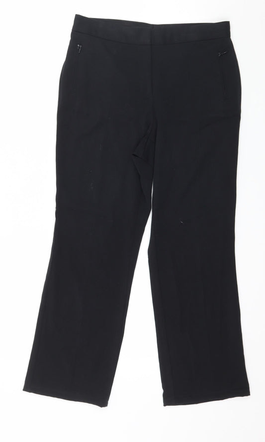 Womens UK Size 10 Marks and Spencer Regular Fit  Blue Trousers