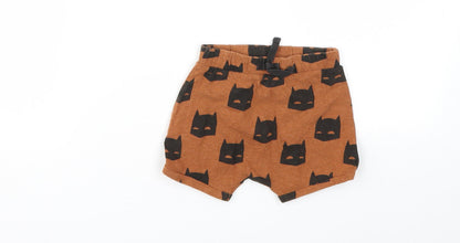 Batman Boys Brown Animal Print  Capri Trousers Size 6-9 Months