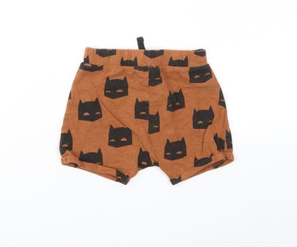 Batman Boys Brown Animal Print  Capri Trousers Size 6-9 Months