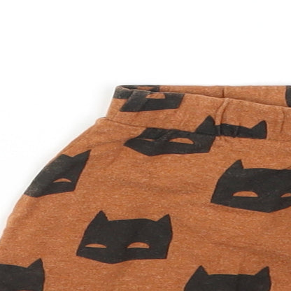 Batman Boys Brown Animal Print  Capri Trousers Size 6-9 Months