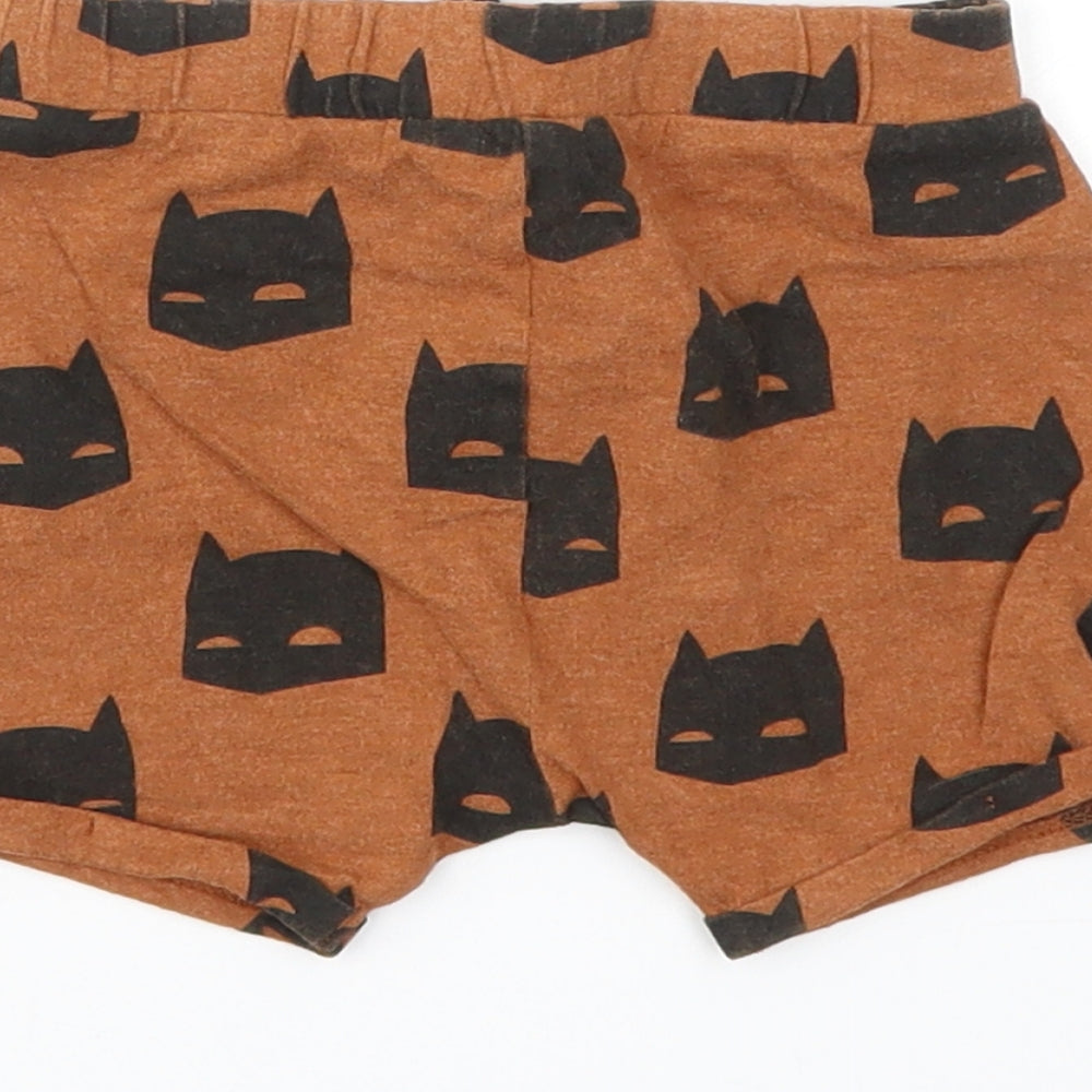 Batman Boys Brown Animal Print  Capri Trousers Size 6-9 Months
