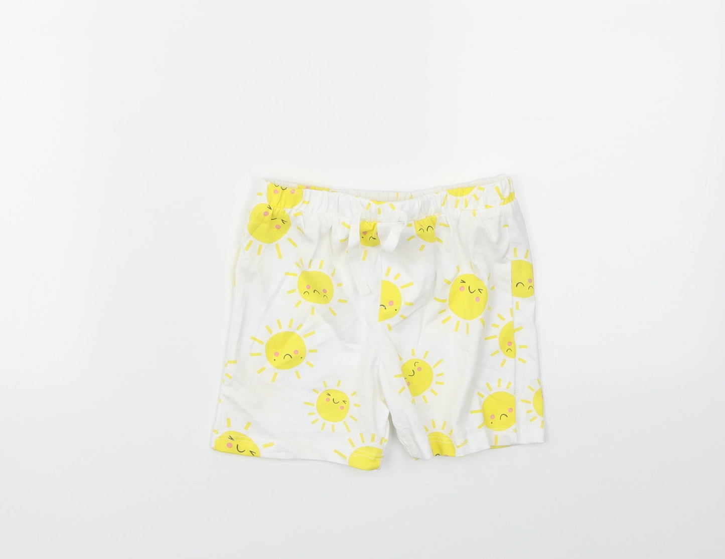 F&F Boys Yellow Animal Print  Capri Leggings Size 9-12 Months