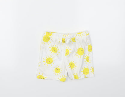 F&F Boys Yellow Animal Print  Capri Leggings Size 9-12 Months