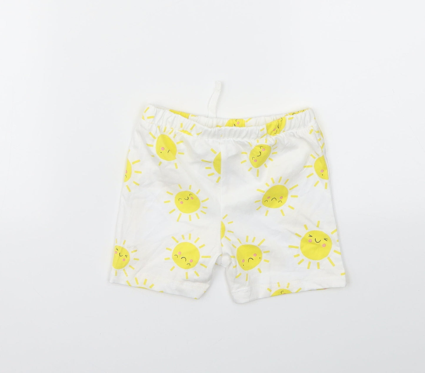 F&F Boys Yellow Animal Print  Capri Leggings Size 9-12 Months
