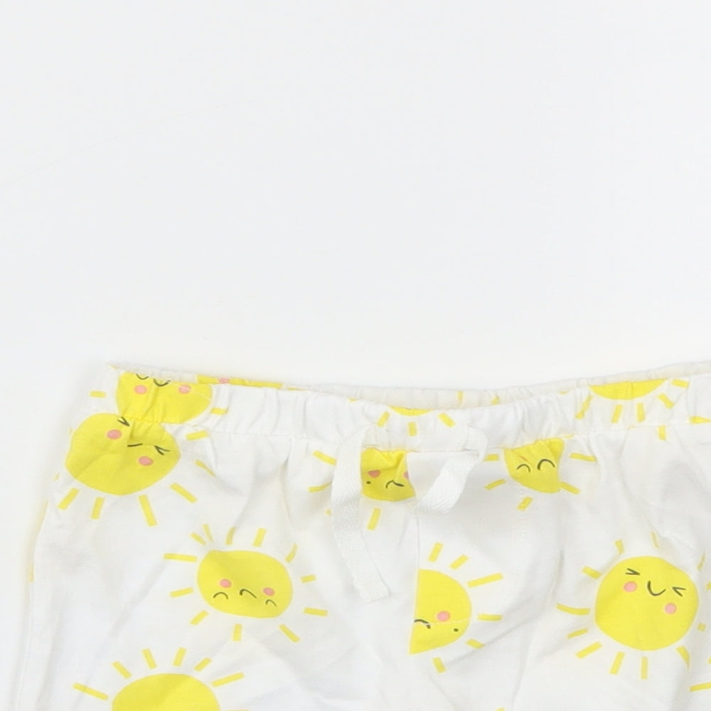 F&F Boys Yellow Animal Print  Capri Leggings Size 9-12 Months