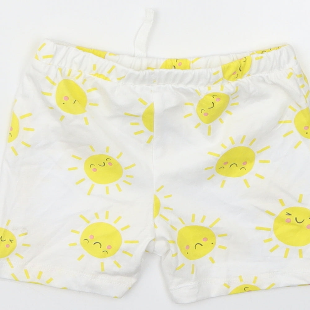 F&F Boys Yellow Animal Print  Capri Leggings Size 9-12 Months