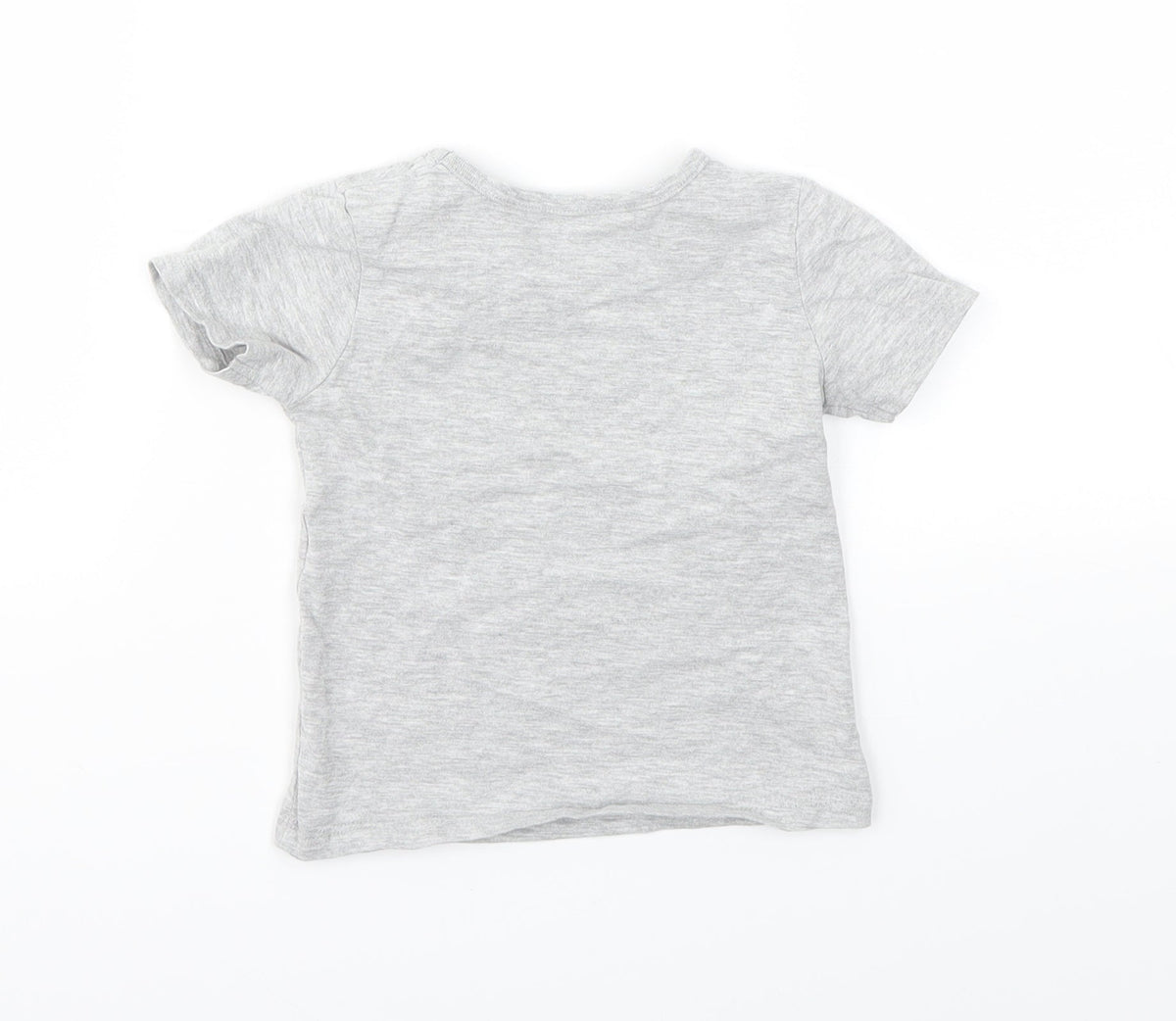Back view of George boys’ grey basic t-shirt, size 9-12, months