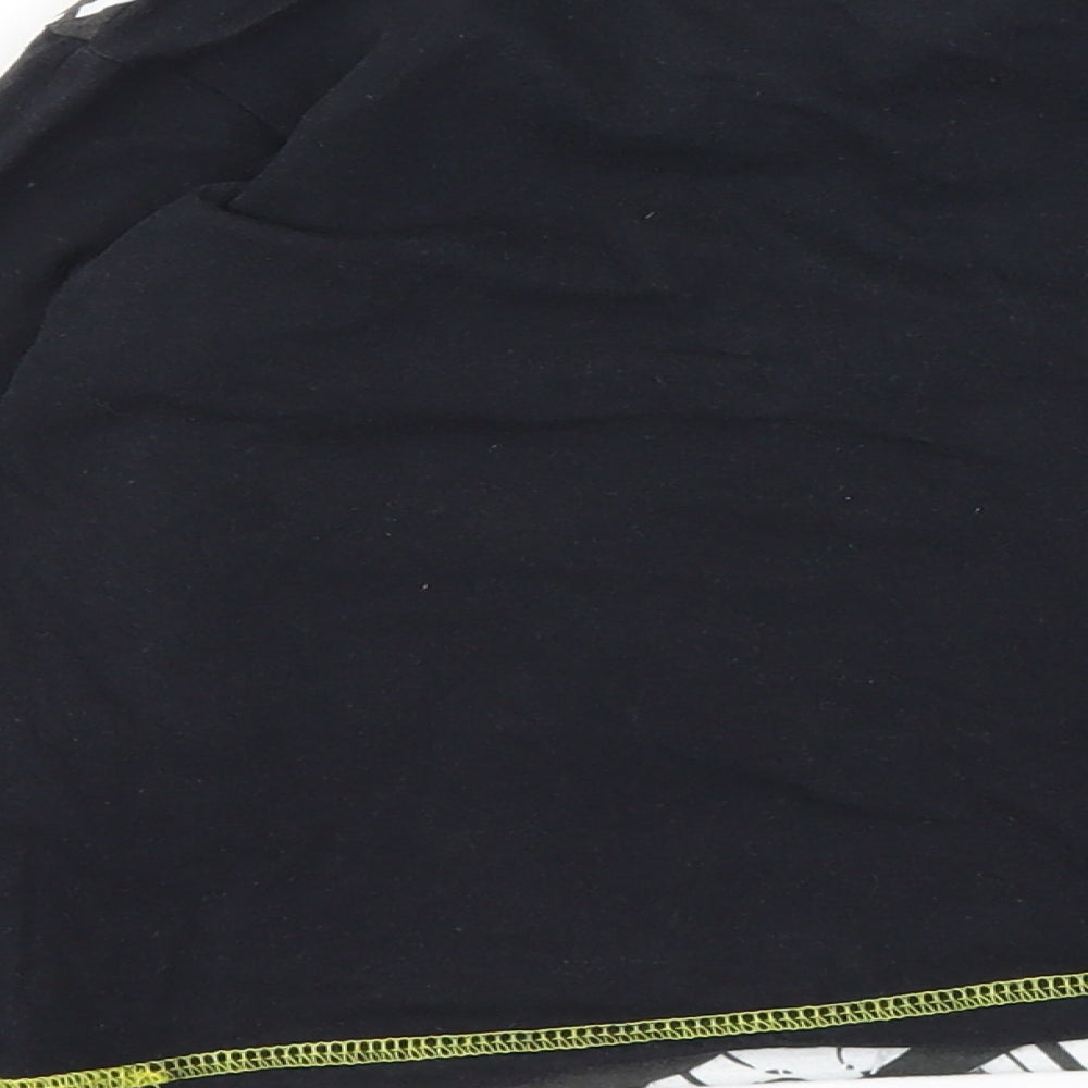 Preworn Boys Black Geometric   Pyjama Top Size 4-5 Years