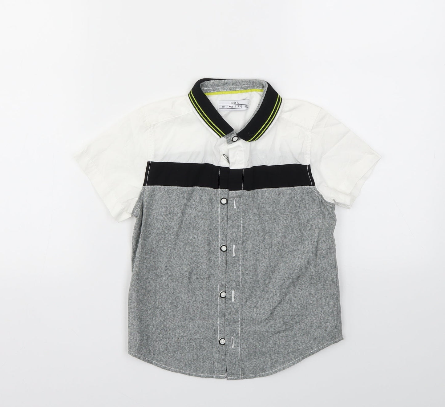 Matalan Boys Grey   Basic T-Shirt Size 5 Years