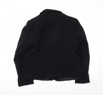 Womens UK Size 16 AMARANTO Regular Black Blazer