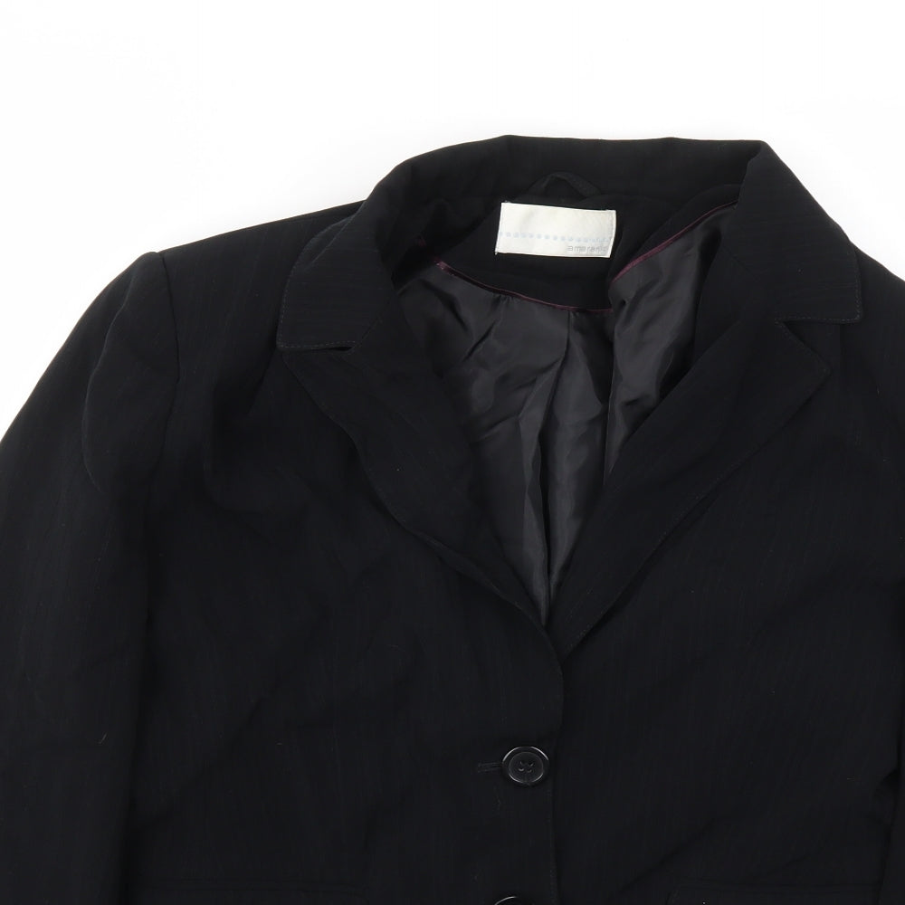 Womens UK Size 16 AMARANTO Regular Black Blazer