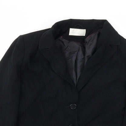 Womens UK Size 16 AMARANTO Regular Black Blazer