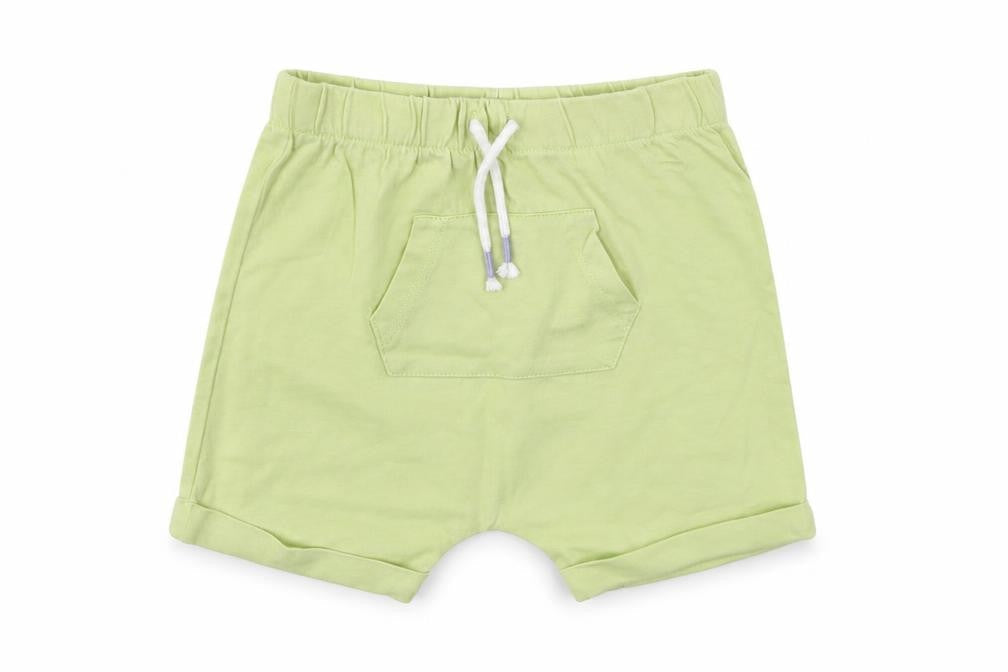 Front view of Matalan boys’ green capri leggings, size 6-9, months