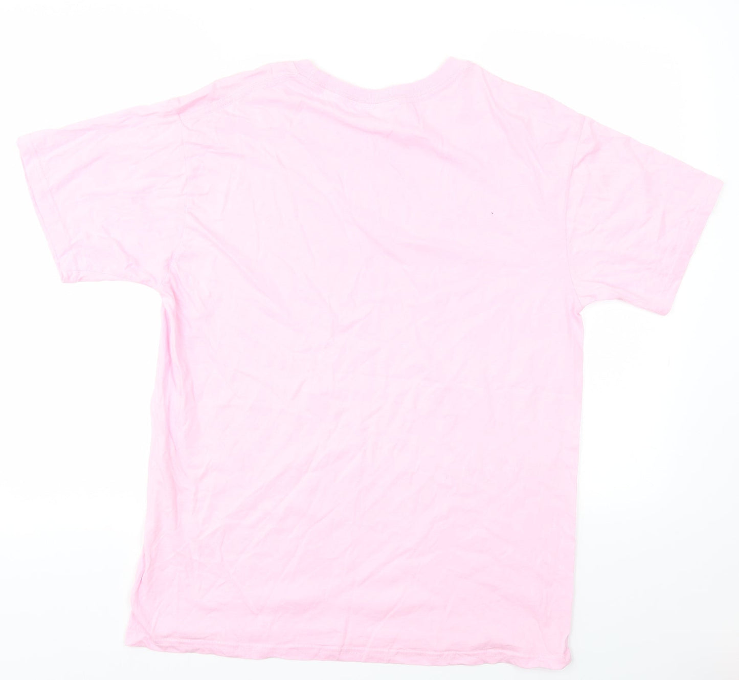 Womens UK Size L Preworn Pink Basic T-Shirt