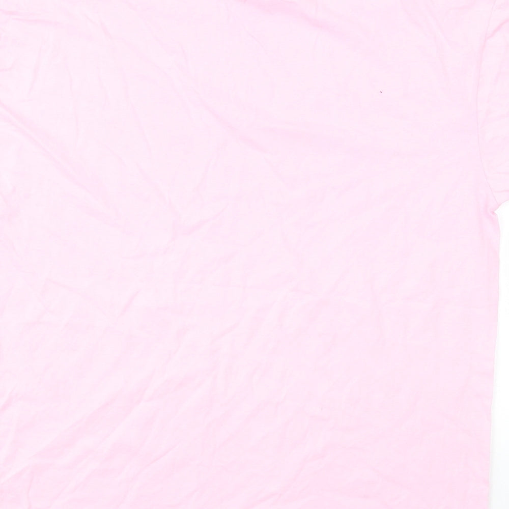 Womens UK Size L Preworn Pink Basic T-Shirt