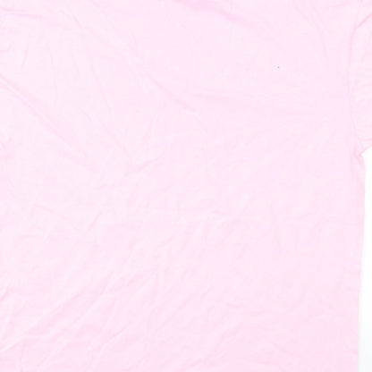 Womens UK Size L Preworn Pink Basic T-Shirt