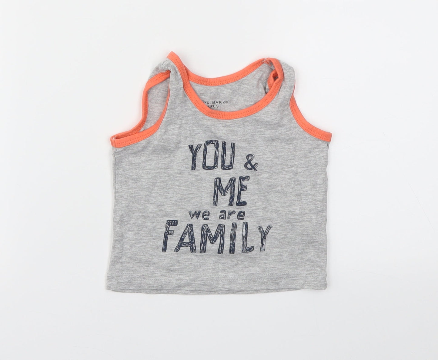Primark Boys Grey Animal Print  Basic T-Shirt Size 6-9 Months