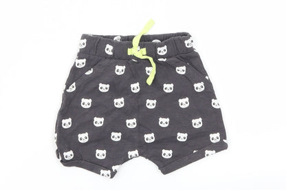 George Boys Black Animal Print  Capri Leggings Size 3-6 Months