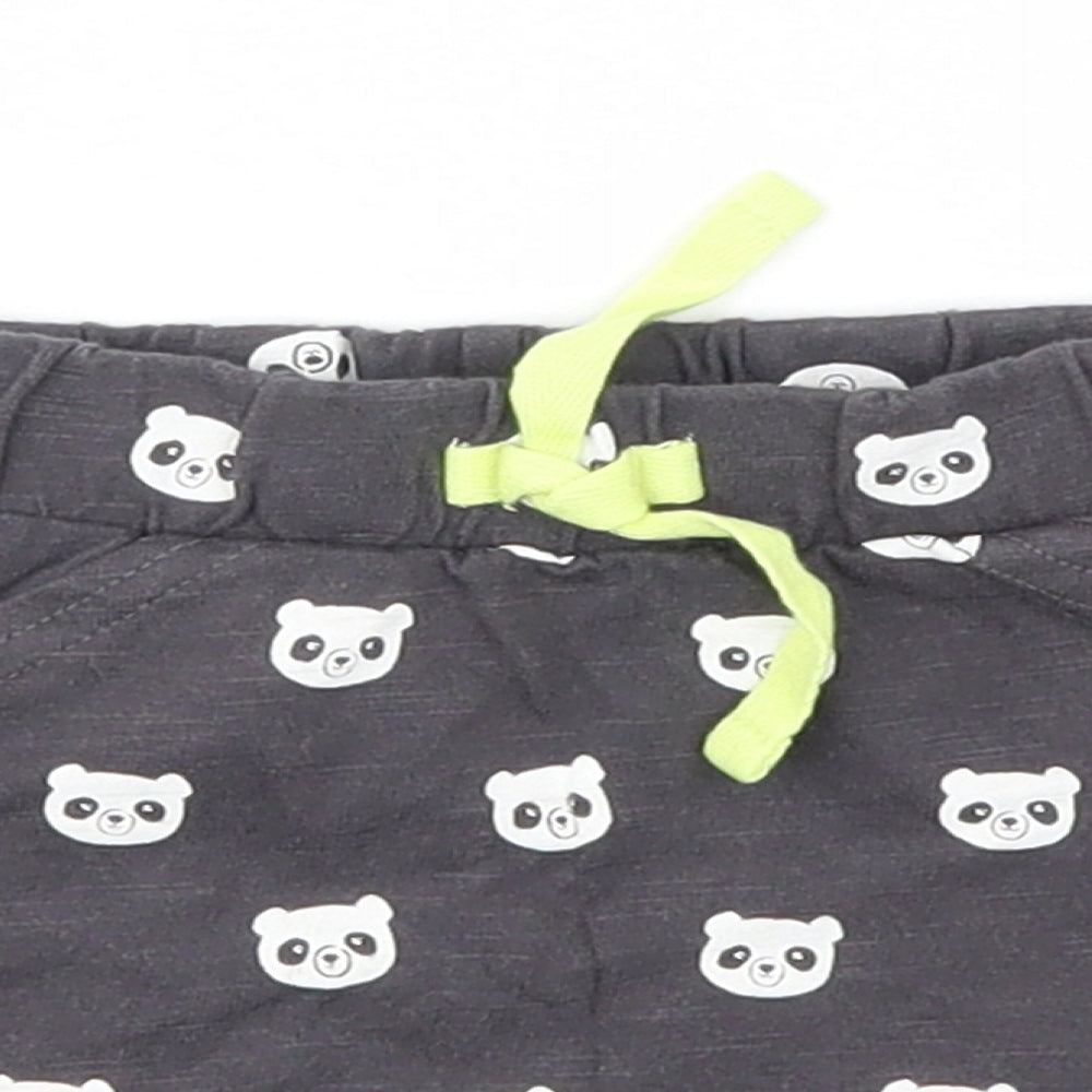 George Boys Black Animal Print  Capri Leggings Size 3-6 Months