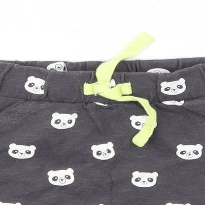 George Boys Black Animal Print  Capri Leggings Size 3-6 Months