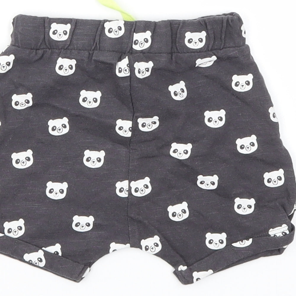 George Boys Black Animal Print  Capri Leggings Size 3-6 Months