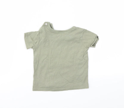 George Boys Green Animal Print  Basic T-Shirt Size 3-6 Months