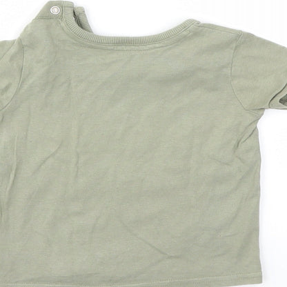 George Boys Green Animal Print  Basic T-Shirt Size 3-6 Months