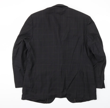 Mens UK Size 46 Preworn Regular Black Suit Jacket