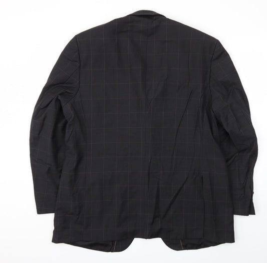 Mens UK Size 46 Preworn Regular Black Suit Jacket